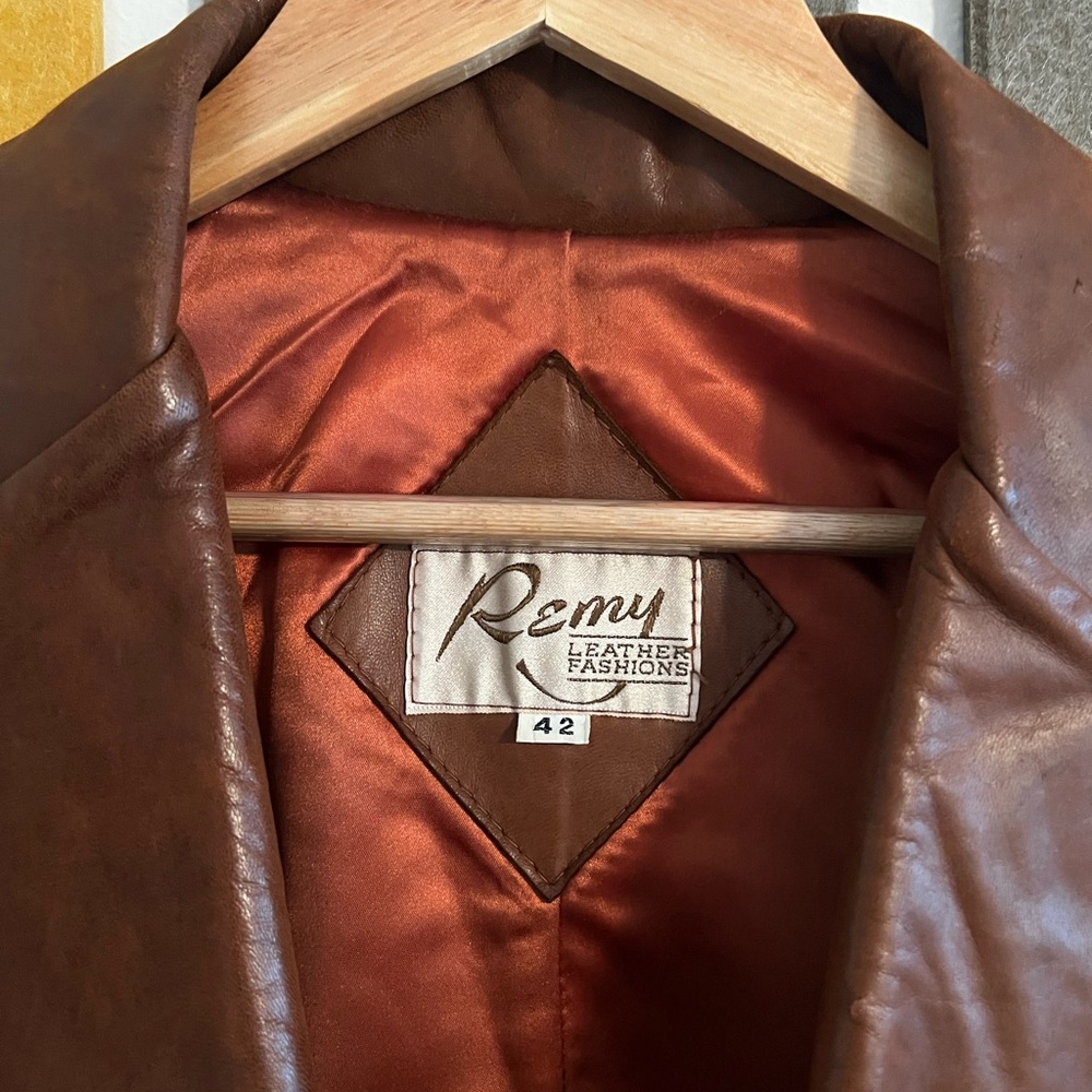 Remy Brown Leather Jacket 42S